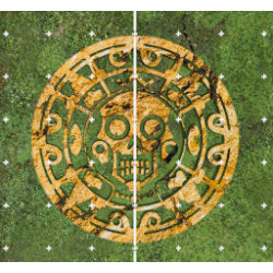 PVC Canvas Mat 100x76 cm – Lizardmen Themed Blood Bowl Pitch (Lustria)