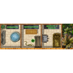 PVC Canvas Mat 100x76 cm – Lizardmen Themed Blood Bowl Pitch (Lustria)