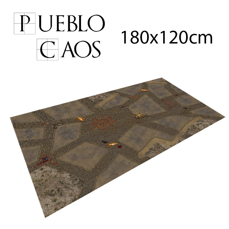 Mat 180x120cm – Village Attacked by Chaos
