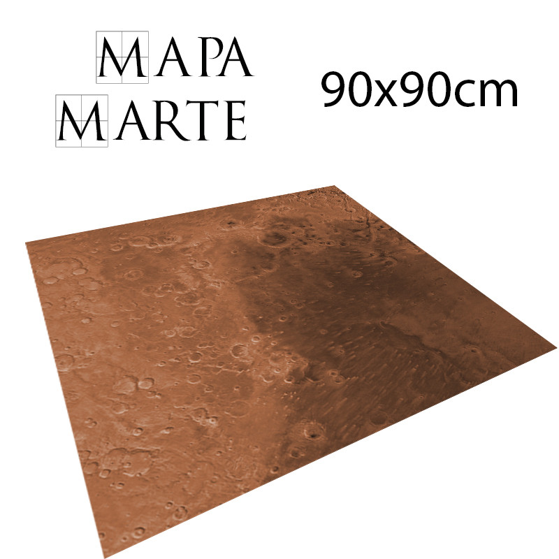 PVC Canvas Mat 90x90cm – Martian Terrain