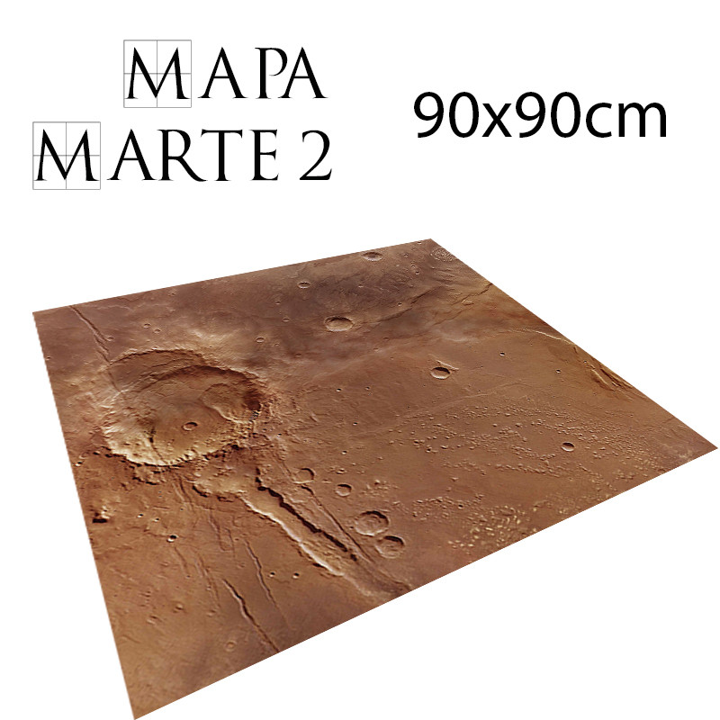 PVC Canvas Mat 90x90cm – Martian Terrain 2